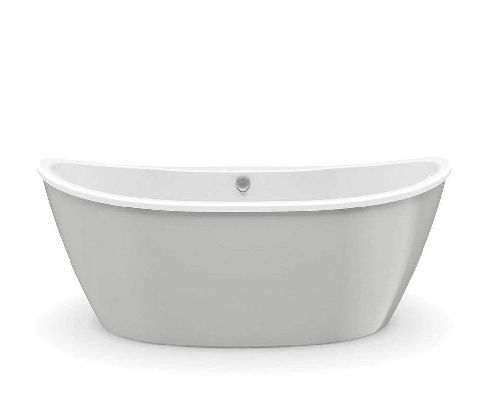 MAAX White 66 x 36 in. Freestanding Bathtub with Rear Center Drain 