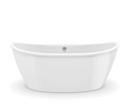 MAAX White 66 x 36 in. Freestanding Bathtub with Rear Center Drain 