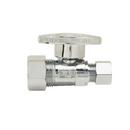 1/2 x 3/8 in. Compression x OD Compression Straight Supply Stop Valve in Chrome Plated