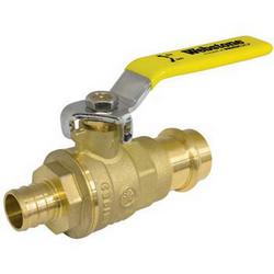 1/2 in. Forged Brass Full Port Press x F1807 250# Ball Valve