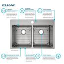 Elkay Polished Satin 33 x 22 in. 2-Hole Stainless Steel Double Bowl Dual Mount Kitchen Sink 