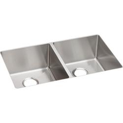 31-1/2 in. Undermount Stainless Steel Double Bowl Kitchen Sink in Polished Satin