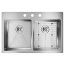 Elkay Polished Satin 33 x 22 in. Stainless Steel Double Bowl Dual Mount Kitchen Sink in Polished Satin 