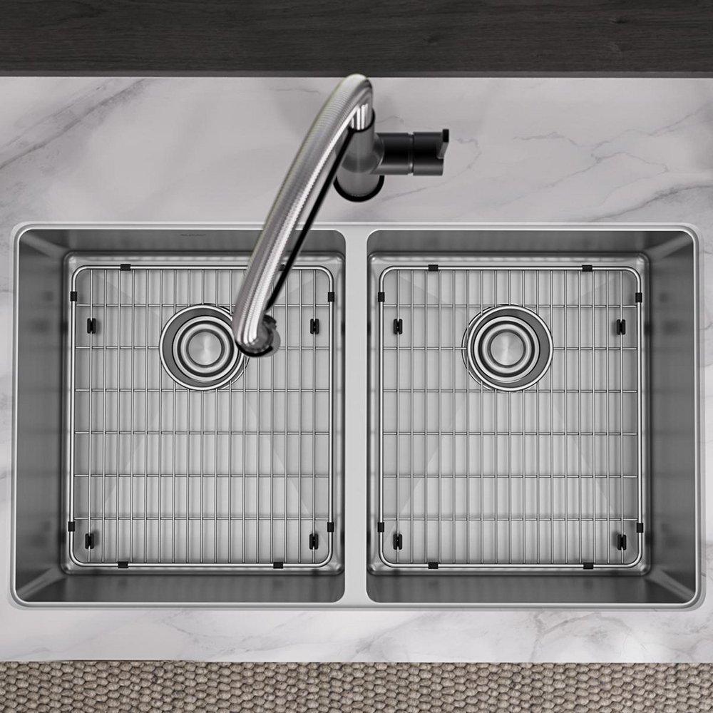 Elkay Polished Satin 33 x 22 in. Stainless Steel Double Bowl Dual Mount Kitchen Sink in Polished Satin 