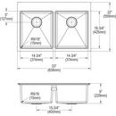 Elkay Polished Satin 33 x 22 in. Stainless Steel Double Bowl Dual Mount Kitchen Sink in Polished Satin 