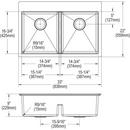 Elkay Polished Satin 33 x 22 in. Stainless Steel Double Bowl Dual Mount Kitchen Sink in Polished Satin 