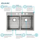 Elkay Polished Satin 33 x 22 in. Stainless Steel Double Bowl Dual Mount Kitchen Sink in Polished Satin 