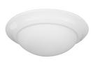 18W 2-Light LED Dome Ceiling Fan Light Kit in White