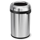 Simplehuman Brushed Stainless Steel 115 L Heavy Gauge Bullet Open Top Commercial Trash Can 