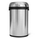 Simplehuman Brushed Stainless Steel 115 L Heavy Gauge Bullet Open Top Commercial Trash Can 