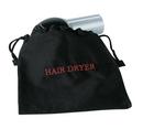 Embroidered Bag for Standard Handheld Hair Dryers in Black