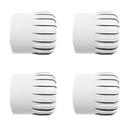 Pressto Valet White Plastic Replacement Leg Tips (4 Pack) 