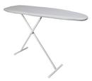 14 in. Classic Metal Ironing Board with Cotton Cover in Silver