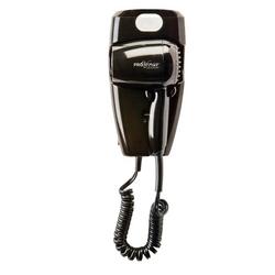 1600W Wall Mount 2-Speed 2-Heat Setting Hair Dryer in Black