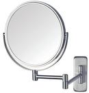 Jerdon Style Nickel 8 x 12 in. Lighted Wall Mount Double Arm 5X Magnifying Mirror