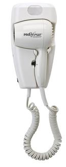Jerdon Style White Wall Mount 2-Speed 2-Heat Setting Hair Dryer in White