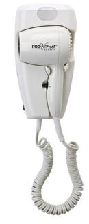 Jerdon Style White Wall Mount 2-Speed 2-Heat Setting Hair Dryer in White 
