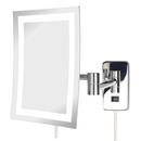 Jerdon Style Polished Chrome 6-1/2 x 9 in. Wall Mount LED Lighted 5X Magnifying Mirror 