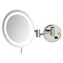 8-1/2 x 10 in. Wall Mount LED Lighted 8X Magnifying Mirror in Polished Chrome
