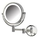 Jerdon Style Polished Chrome 8-1/2 x 14 in. LED Lighted Wall Mount Direct Wired 8X Magnifying Mirror 