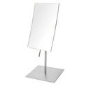 Jerdon Style Nickel 5 x 13-1/2 in. Lighted Freestanding Table Top 3X Magnifying Mirror