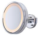 9-3/4 in. Halogen Lighted Wall Mount Direct Wired 3X Magnifying Mirror in Polished Chrome