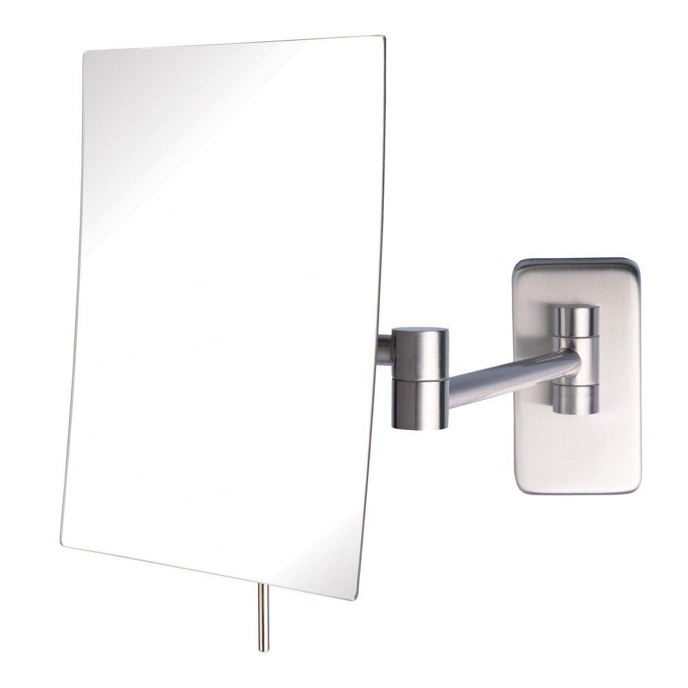 Jerdon Style Nickel 6-1/2 x 8-3/4 in. Wall Mount 5X Magnifying Mirror 