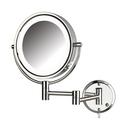 8-1/2 in. LED Lighted Wall Mount 8X Magnifying Mirror in Polished Chrome