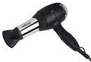 1875W 230V Wall Mount 3-Speed 3-Heat Setting Hair Dryer in Black with Polished Chrome