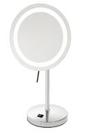 8-1/2 x 17 in. LED Lighted Freestanding Table Top 8X Magnifying Mirror in Polished Chrome
