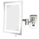 6-1/2 x 9 in. Wall Mount LED Lighted 5X Magnifying Mirror in Nickel