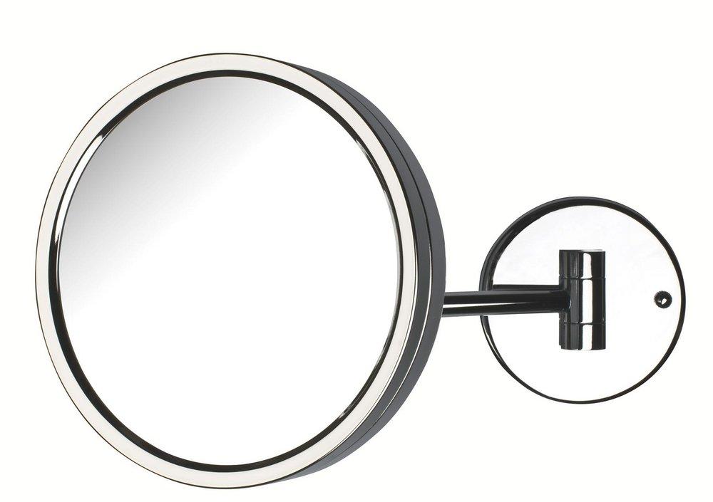 Jerdon Style Polished Chrome 8-1/2 x 11-1/2 in. Wall Mount Single Arm 5X Magnifying Mirror 