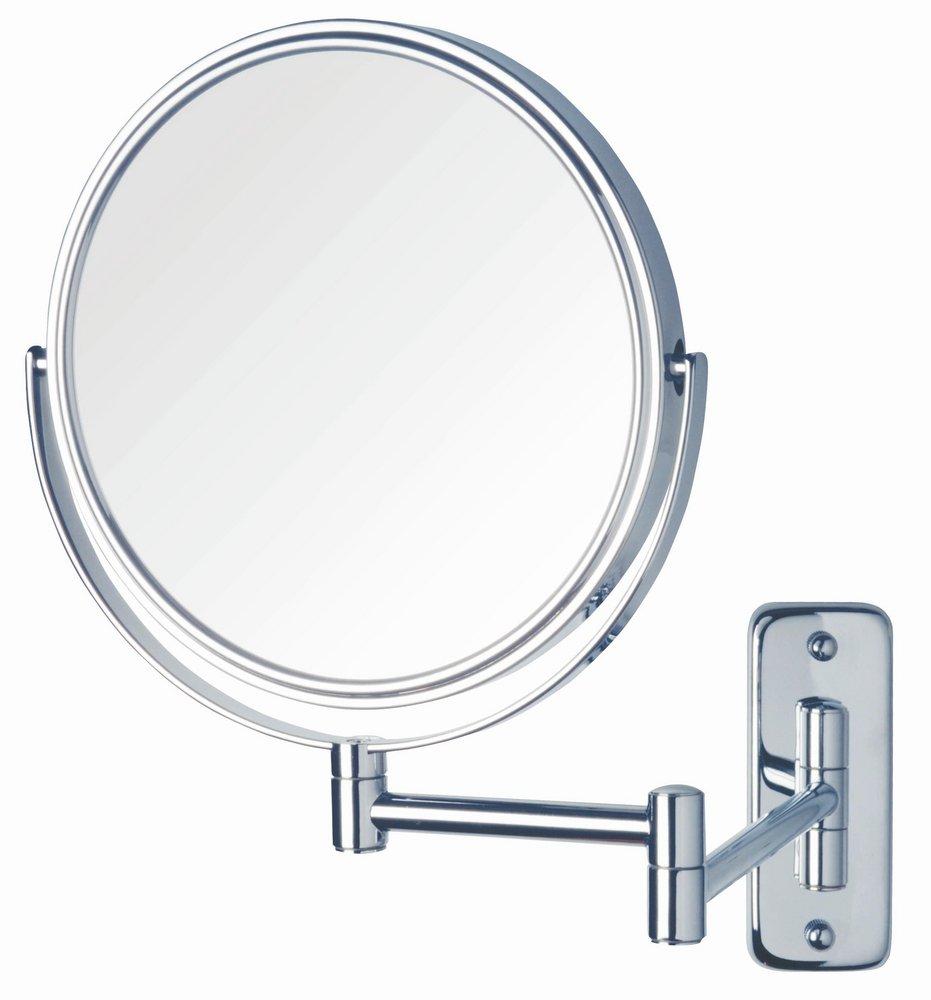Jerdon Style Polished Chrome 8 x 12 in. Wall Mount Double Arm 8X Magnifying Mirror 