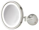 9-1/2 x 16 in. LED Lighted Wall Mount 5X Magnifying Mirror in Polished Chrome
