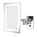 6-1/2 x 9 in. Wall Mount LED Lighted 5X Magnifying Mirror in Polished Chrome