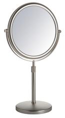 Jerdon Style Nickel 9 x 21-1/2 in. Lighted Freestanding Table Top 5X Magnifying Mirror