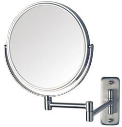8 x 12 in. Wall Mount Double Arm 8X Magnifying Mirror in Nickel