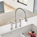 BLANCO PVD Steel Bridge Two Handle Pull Down Kitchen Faucet 