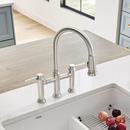 BLANCO PVD Steel Bridge Two Handle Pull Down Kitchen Faucet 