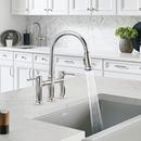 BLANCO Chrome Two Handle Bridge Pull Down Kitchen Faucet 