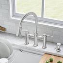BLANCO Chrome Two Handle Bridge Pull Down Kitchen Faucet 