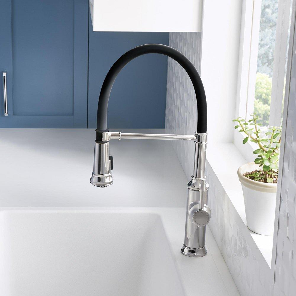 BLANCO PVD Steel Single Handle Pull Down Kitchen Faucet 