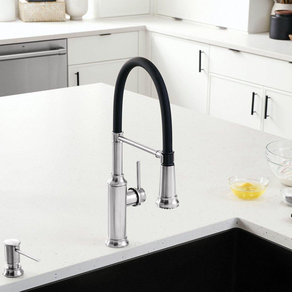 BLANCO PVD Steel Single Handle Pull Down Kitchen Faucet 