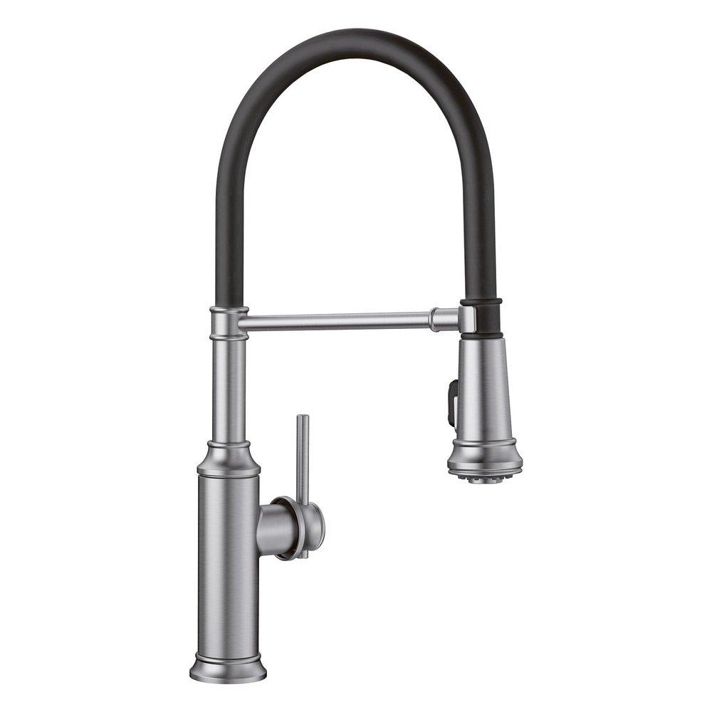 BLANCO PVD Steel Single Handle Pull Down Kitchen Faucet 