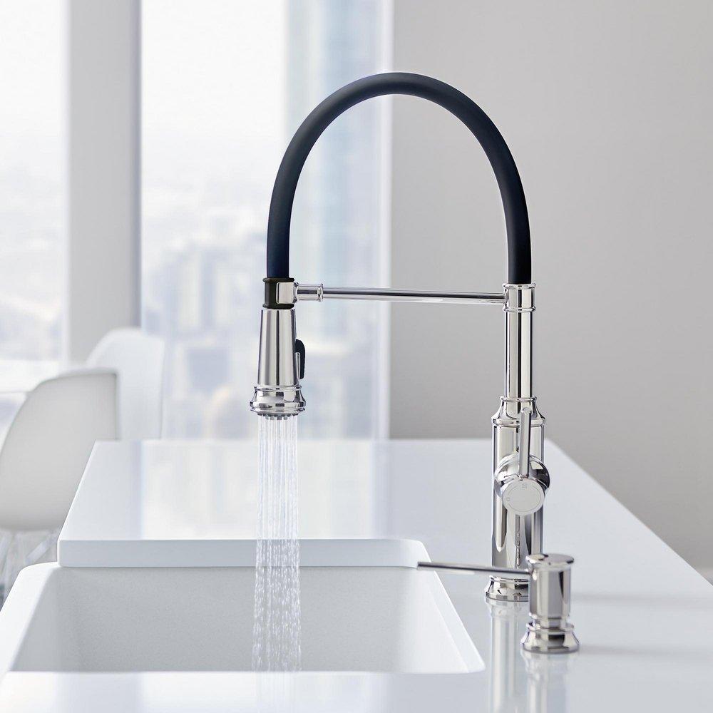 BLANCO Chrome Single Handle Pull Down Kitchen Faucet 