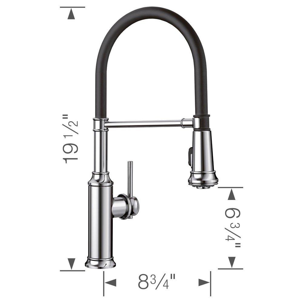BLANCO Chrome Single Handle Pull Down Kitchen Faucet 
