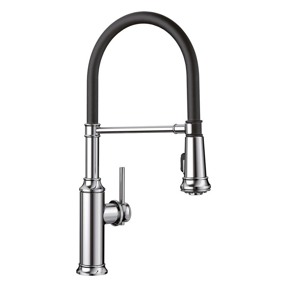 BLANCO Chrome Single Handle Pull Down Kitchen Faucet 