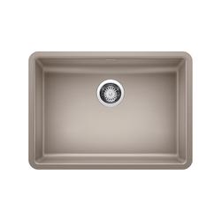 25 in. Undermount Silgranit Single Bowl Kitchen Sink in Truffle