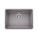 25 x 18 in. No Hole Composite Single Bowl Undermount Kitchen Sink in Metallic Grey