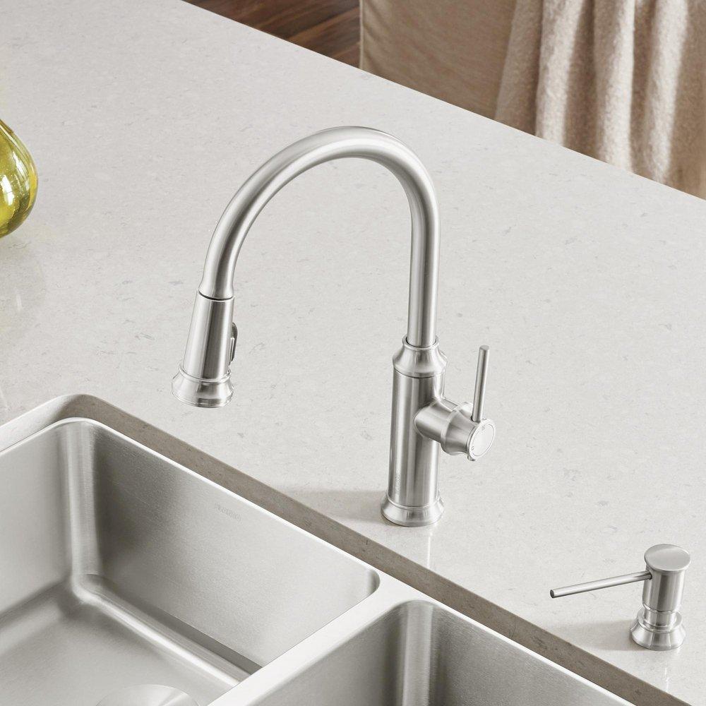 BLANCO PVD Steel Single Handle Pull Down Kitchen Faucet 
